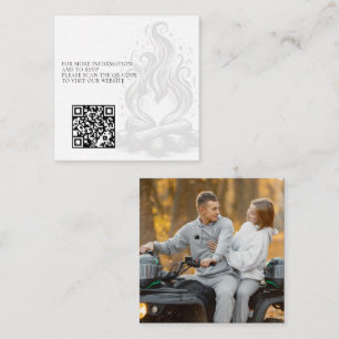Tarjeta De Recepción Código QR de amor en la fogata