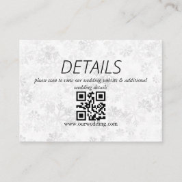 Tarjeta De Recepción Código QR de Boda Copo de Nieve de Invierno