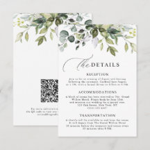 Código QR de Bodas con Vegetación de Eucalipto en
