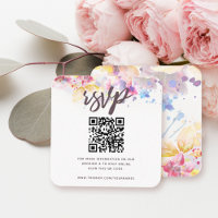 Código QR de color de agua pastel RSVP