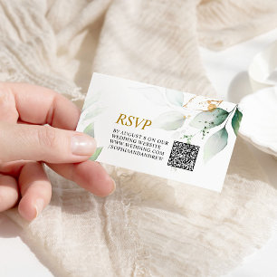 Tarjeta De Recepción Código QR de confirmación de asistencia de boda co