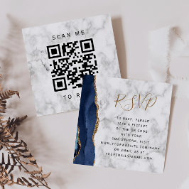 Tarjeta De Recepción Código QR de confirmación de asistencia de boda co