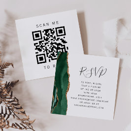 Tarjeta De Recepción Código QR de confirmación de asistencia de bodas c