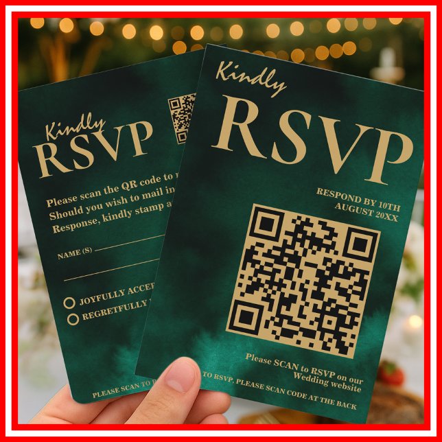 Tarjeta De Recepción Código QR de confirmación de asistencia para boda  (Subido por el creador)