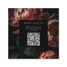 Código QR de Despedida de Soltera con Florales Osc