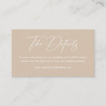 Código Qr de Detalles de Boda Boho Beige Neutral