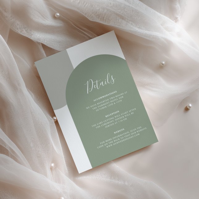 Tarjeta De Recepción Código QR de detalles de boda boho con arco de ver (Subido por el creador)