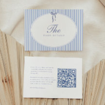 Código QR de detalles de boda con elegante franja