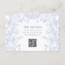 Código QR de detalles de boda floral de jardín vin