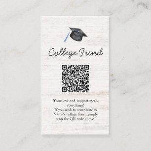 Tarjeta De Recepción Código QR de Graduación del Fondo Universitario Rú