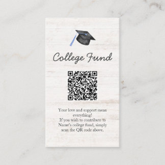 Tarjeta De Recepción Código QR de Graduación del Fondo Universitario Rú