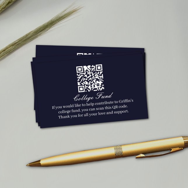 Tarjeta De Recepción Código QR de Guy Grad Modern (Subido por el creador)