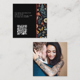 Tarjeta De Recepción Código QR de la foto del jardín de Cottagecore