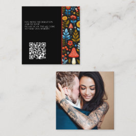 Tarjeta De Recepción Código QR de la Foto Forestal de Cottagecore