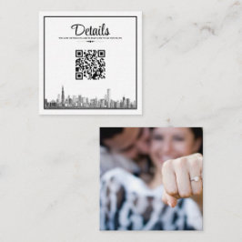 Tarjeta De Recepción Código QR de la Línea Skyline de Chicago