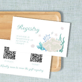 Tarjeta De Recepción Código QR de la lista de regalos para la fiesta de