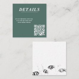 Tarjeta De Recepción Código QR de la pareja de Scuba