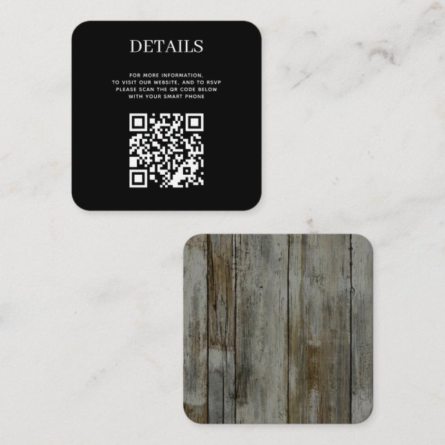 Tarjeta De Recepción Código QR de la Selva Negra Rusa (Anverso / Reverso)