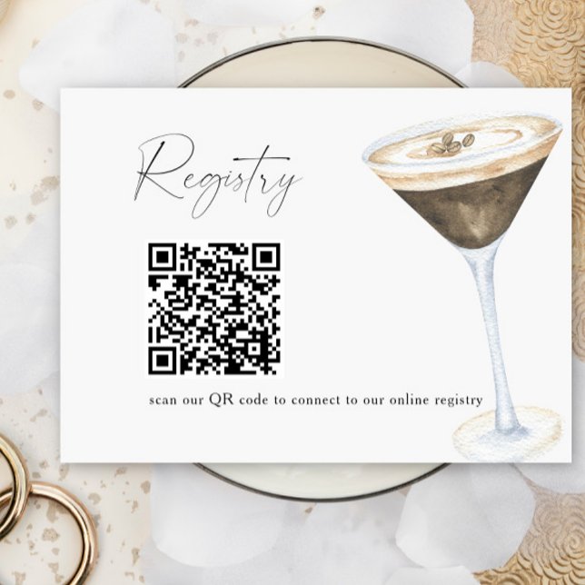 Tarjeta De Recepción Código QR de Martini Coffee para registro de despe (Subido por el creador)