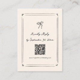 Tarjeta De Recepción Código Qr de matrimonio rápido dibujado a mano