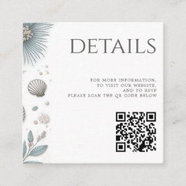 Tarjeta De Recepción Código QR de Pastel Beach