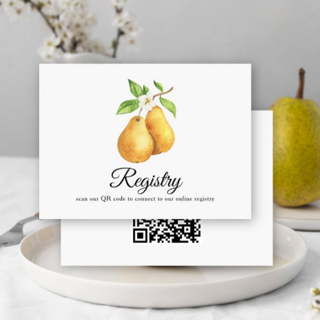 Tarjeta De Recepción Código QR de peras Registro de Despedida de Solter (Subido por el creador)