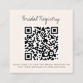 Tarjeta De Recepción Código QR de regalo de registro de boda en línea c