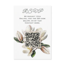 Código QR de respuesta de flores de magnolia
