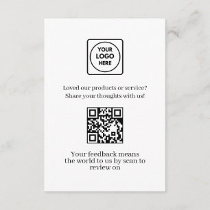 Tarjeta De Recepción Código QR de retroalimentación Enlace de revisió