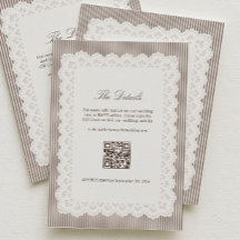 Código Qr de RSVP de Detalles de Boda con Encaje M