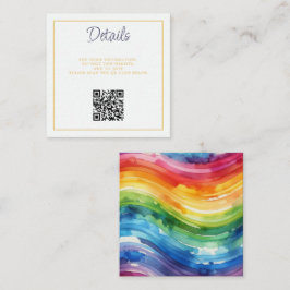 Tarjeta De Recepción Código QR de tarta arco iris