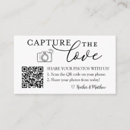 Tarjeta De Recepción Código QR del álbum de fotos Capture the Love 
