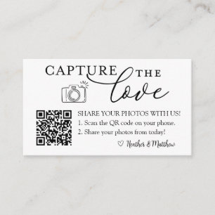 Tarjeta De Recepción Código QR del álbum de fotos Capture the Love