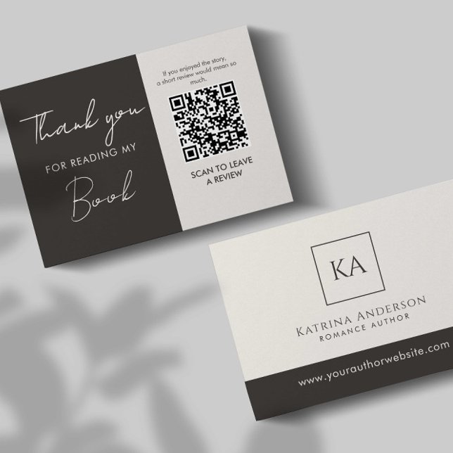 Tarjeta De Recepción Código QR del autor Solicitud de reseña de libro M (Subido por el creador)