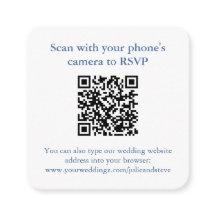 Código QR del Boda de claves griega azul y blanca 