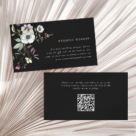 Tarjeta De Recepción Código QR del Boda de Flores Silvestres Botánicas 