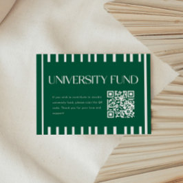 Tarjeta De Recepción Código QR del Fondo Universitario Verde Moderno pa