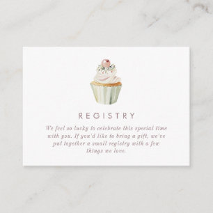 Tarjeta De Recepción Código QR del registro de Baby Shower de Té