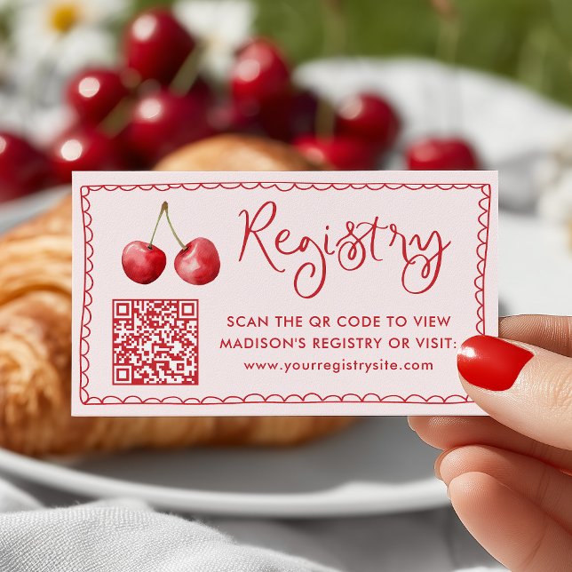 Tarjeta De Recepción Código QR del Registro de Bebé de Acuarela Caprich (Subido por el creador)