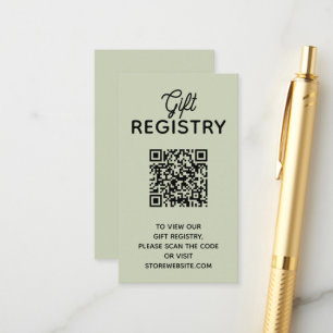 Tarjeta De Recepción Código QR del Registro de Cumpleaños de Bebé Verde