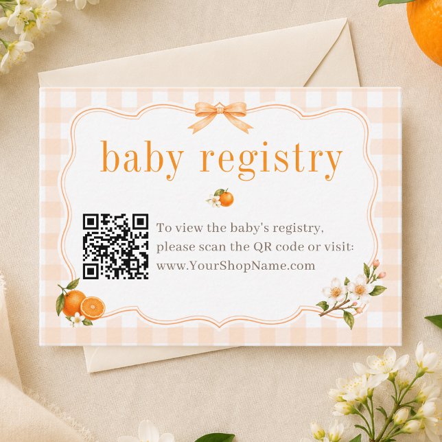 Tarjeta De Recepción Código QR del Registro de la Fiesta de Bebé A Litt (Subido por el creador)