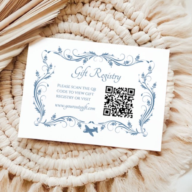 Tarjeta De Recepción Código QR del Registro de regalo de Baby Shower az (Subido por el creador)