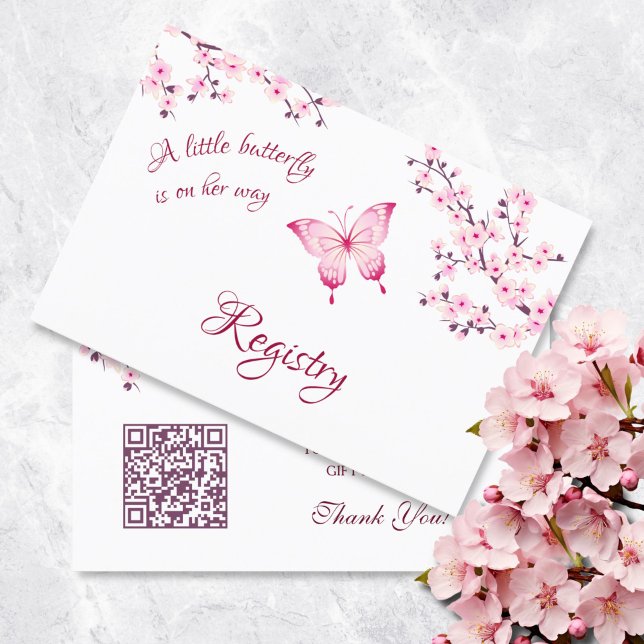 Tarjeta De Recepción Código QR del Registro de Regalos | Baby Shower de (Subido por el creador)