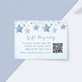 Tarjeta De Recepción Código QR del Registro de Regalos Baby Shower de S
