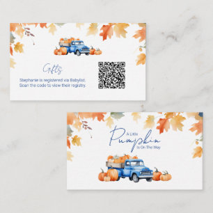 Tarjeta De Recepción Código QR del registro de regalos Camión azul cala