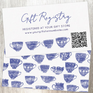 Tarjeta De Recepción Código QR del registro de regalos de baby shower d
