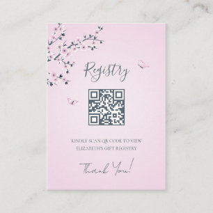 Tarjeta De Recepción Código QR del Registro de Regalos   Kokeshi Doll B