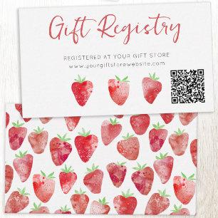 Tarjeta De Recepción Código QR del registro de regalos para baby shower