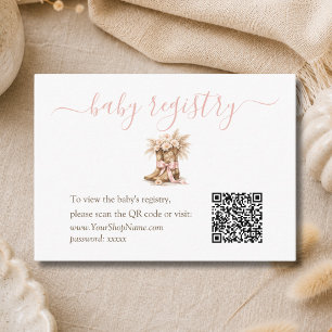 Tarjeta De Recepción Código QR del registro de regalos para la fiesta d