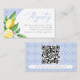 Tarjeta De Recepción Código QR del Registro Italiano de Azulejos Posita
